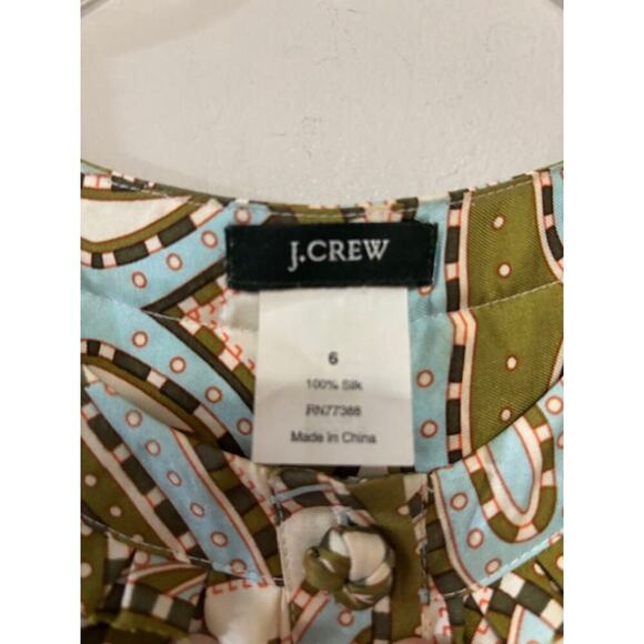 J. Crew Dress 100% Silk Size 6 Trastevere Shift Short Sleeve Crew Neck Classy - Picture 5 of 7